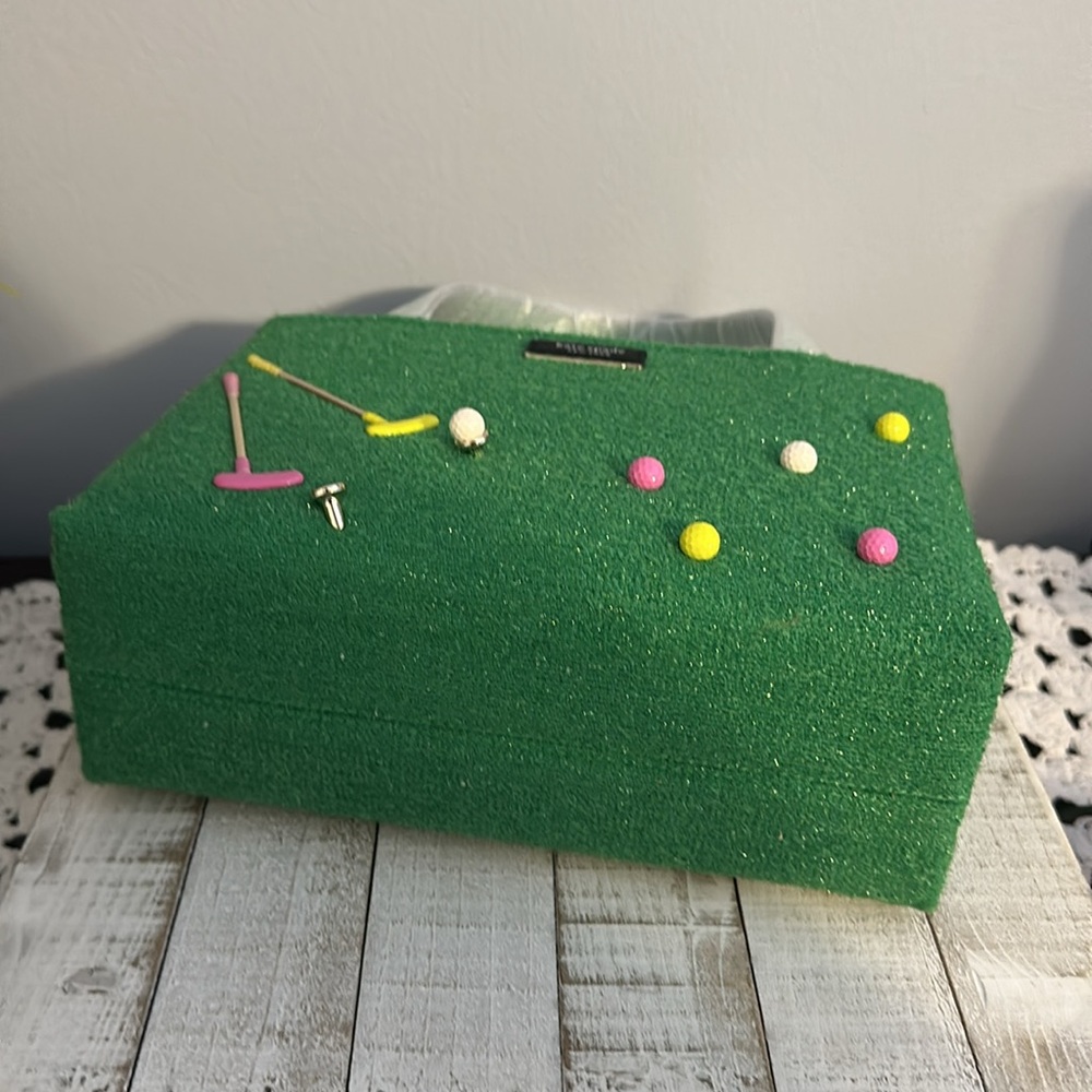 Nwt Kate spade small fabric Sam icon astroturf golf crossbody bag - Picture 6 of 10
